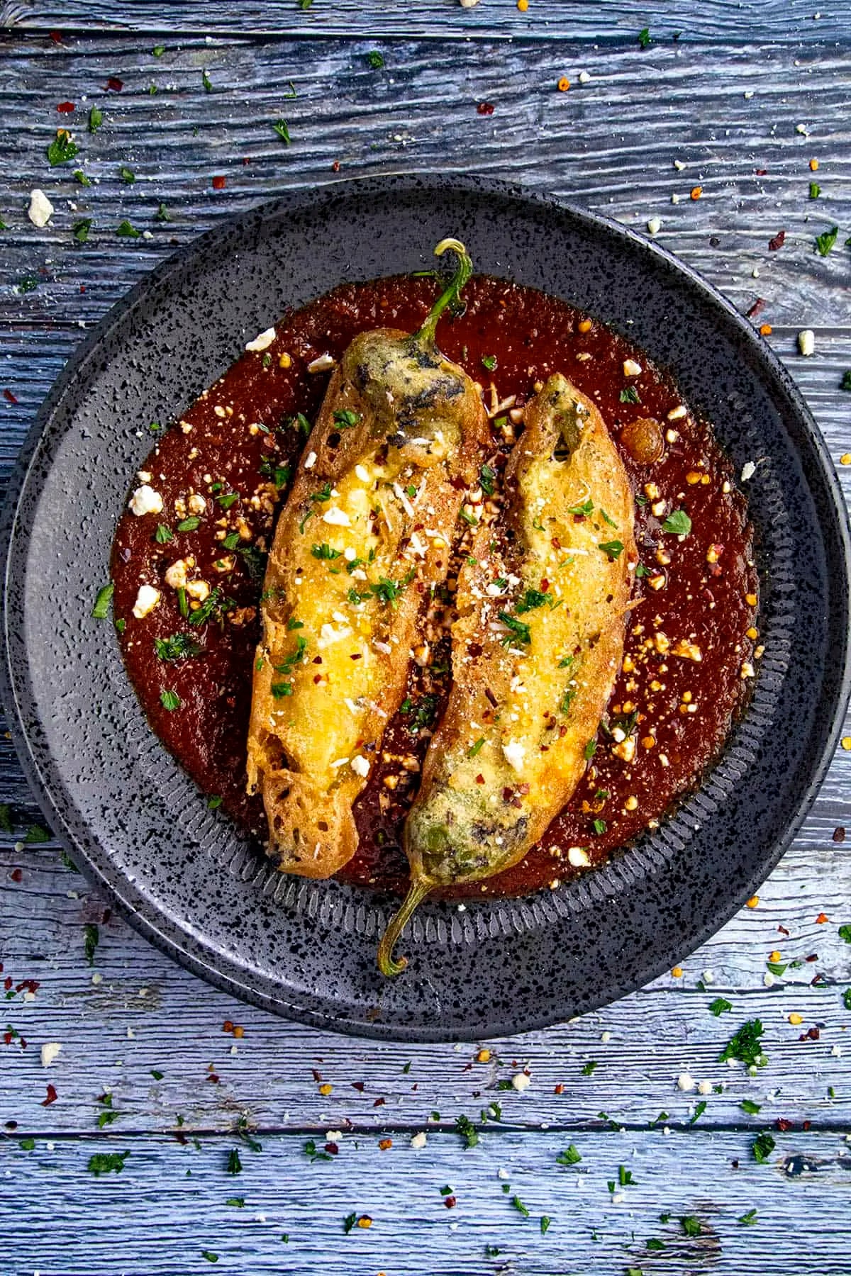 Tray of 12 Chiles Rellenos