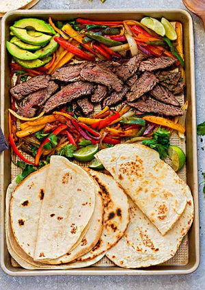 Half Tray of Chicken or Steak Fajitas - 15 People