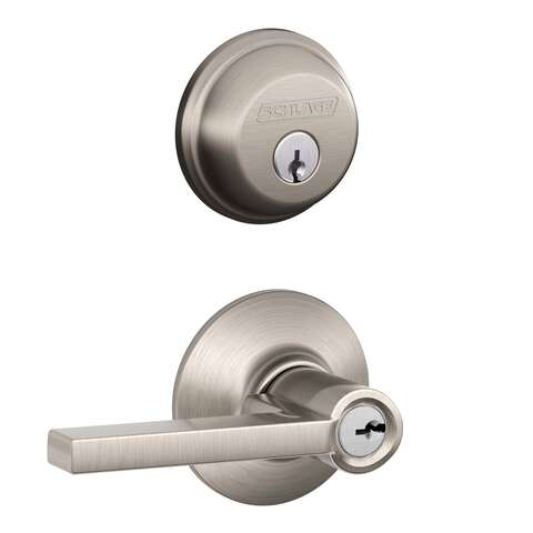 Schlage Latitude Satin Nickel Metal Single Cylinder Deadbolt