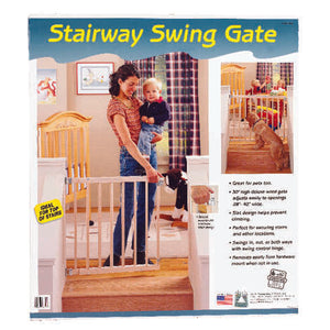 North States White 30 in. H X 28-42 in. W Wood Child Safety Gate