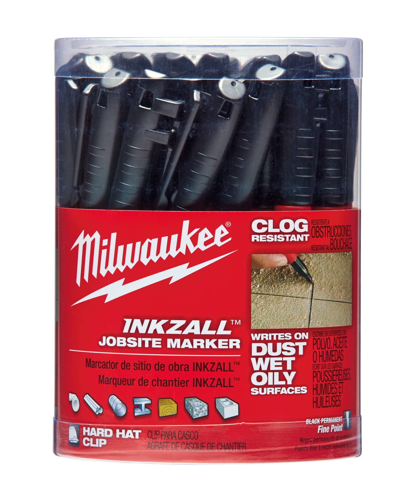 Milwaukee 48-22-3100 Inkzall Fine Point Marker - Black