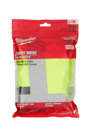 Milwaukee 48-73-5022 High Visibility Yellow Safety Vest - L/XL