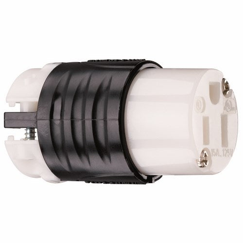 Pass & Seymour PS5269-X 15Amp 125V, Straight Blade Connector 2Pole 3Wire, Black & White