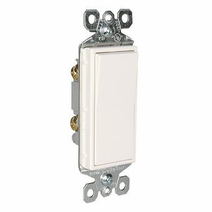 Pass & Seymour TM870-W Decorator Switch, 1Pole, 15A 120/277V Grounding - White