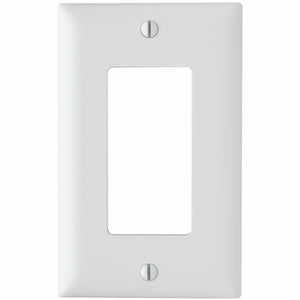 Pass & Seymour TP26-W 1Gang Wall Plate, Decorator, Nylon, Standard - White