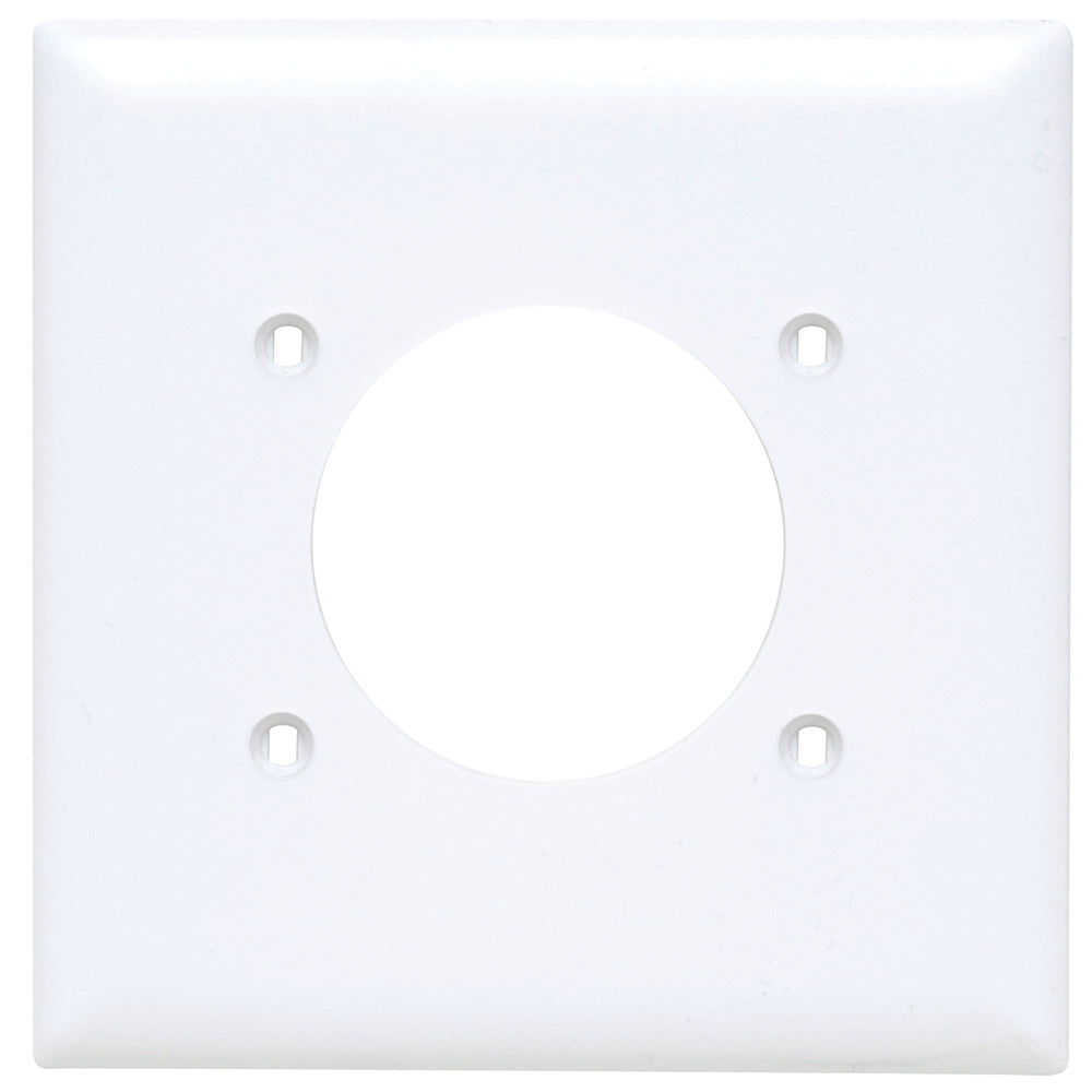 Pass & Seymour TP703-W 2Gang Wall Plate, 2.1563" Power Outlet Receptacle, Nylon, Standard - White