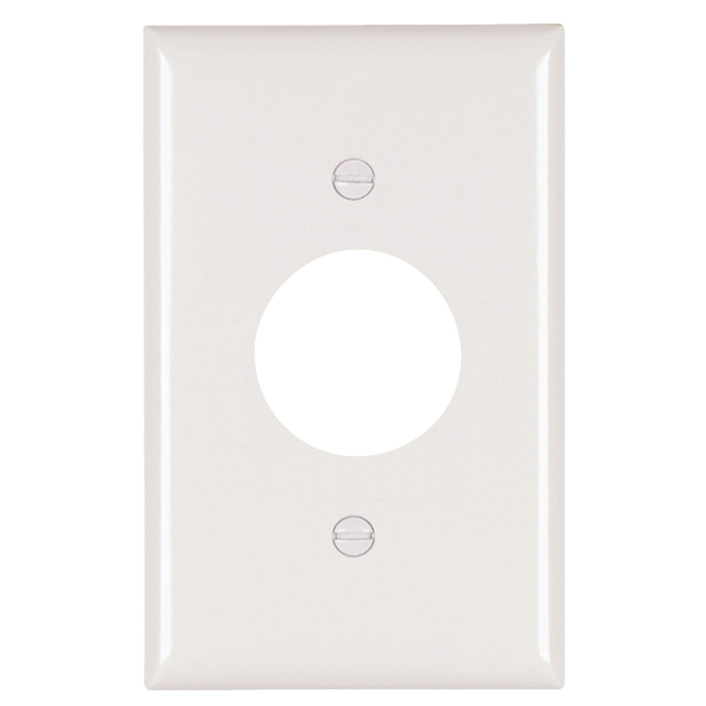 Pass & Seymour TP7-W 1Gang Wall Plate, Single Receptacle, Nylon, Standard - White