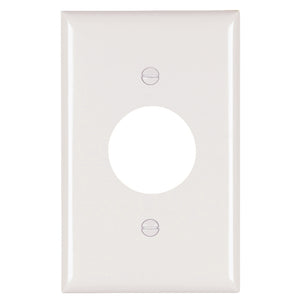 Pass & Seymour TP7-W 1Gang Wall Plate, Single Receptacle, Nylon, Standard - White