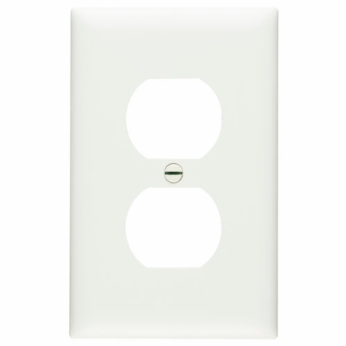 Pass & Seymour TP8-W 1Gang Wall Plate, Duplex Receptacle, Nylon, Standard - White