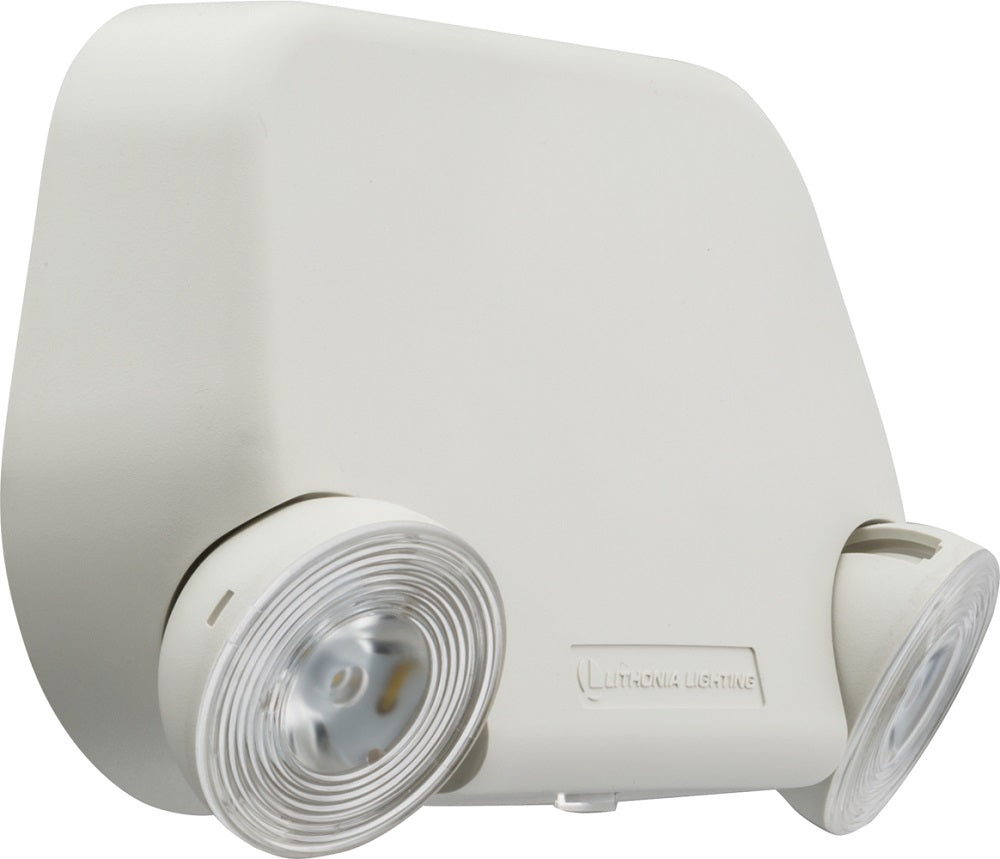 Lithonia EU2L-M12 Emergency Lighting Unit, Low Profile, Dual Heads, Ivory White Housing, 120/277V