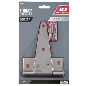 Ace 6 in. L Stainless Steel Heavy Duty T Hinge 1 pk