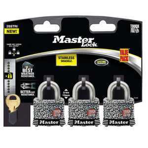 Master Lock 1-9/16 in. W Laminated Steel 4-Pin Tumbler Padlock Keyed Alike