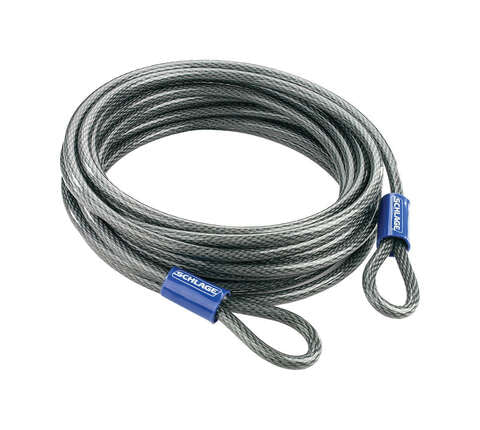 Schlage 360 in. H X 3/8 in. W X 30 ft. L Steel Double Locking Double Loop Cable