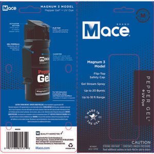 Mace Magnum 3 Black Aluminum/Plastic Gel Pepper Spray