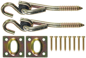 Ace Small Chrome Silver Steel 4 in. L Swing Hook Kit 225 lb 2 pk