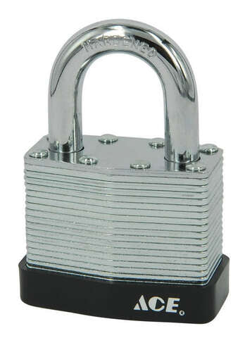 Ace 1-1/16 in. H X 1-3/16 in. W X 11/16 in. L Laminated Steel Pin Tumbler Padlock