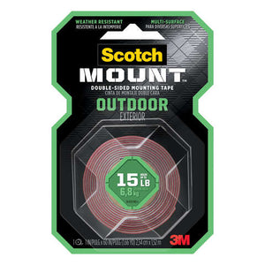 3M Scotch-Mount Double Sided 1 in. W X 60 in. L Mounting Tape Gray