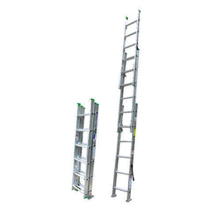 Werner 16 ft. H Aluminum Extension Ladder Type II 225 lb. capacity