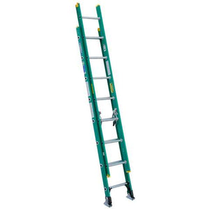 Werner 16 ft. H Fiberglass Extension Ladder Type II 225 lb. capacity