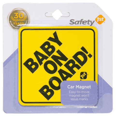 Safety 1st Yellow Plastic Baby On Board Magnet 1 pk