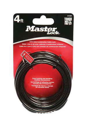 Master Lock 5/16 in. W X 4 ft. L Steel 4-Dial Combination Locking Cable