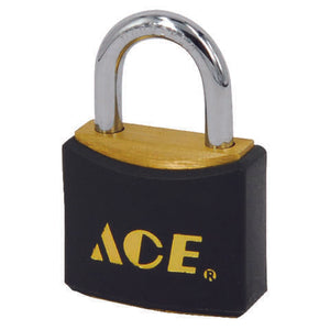 Ace 1 in. H X 1 in. W X 1/2 in. L Brass Pin Tumbler Padlock Keyed Alike