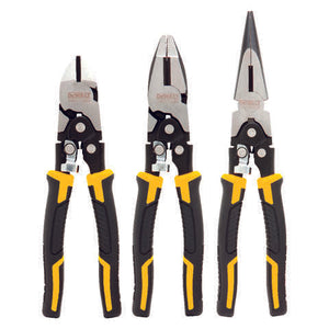 DeWalt 3 pc Chrome Vanadium Steel Pliers Set Assorted in. L