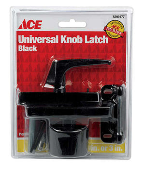 Ace Black Steel Universal Knob Latch 1 pk