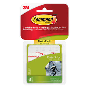 3M Command White Poster Strips 1 lb 48