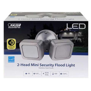 Feit LED Dusk to Dawn Hardwired LED Silver Mini Security Flood Light