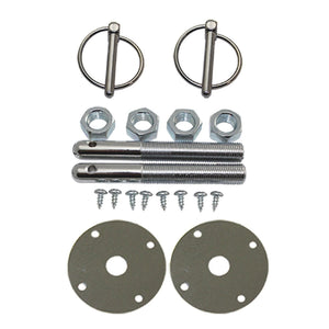 Built Tough Performance Chrome Hood Pin Kit Flip-Over Style