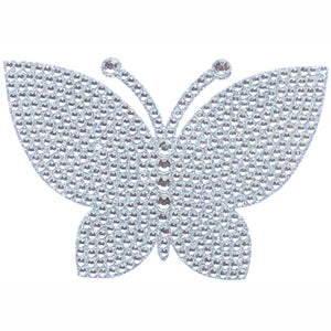 Crystal Heiress Silver Butterfly Bling Decal