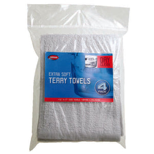 Carrand 17 in. L X 14 in. W Cotton Terry Towels 4 pk