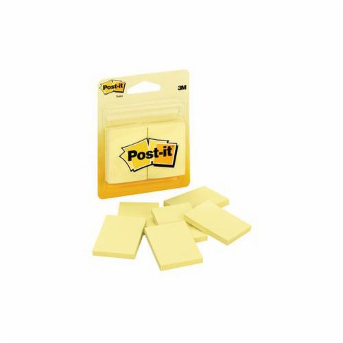 Post-it¨ 021200-56902 Sticky Notes, 2 in L x 1-1/2 in W x 0.2 in H, Paper, Canary Yellow