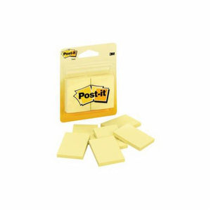 Post-it¨ 021200-56902 Sticky Notes, 2 in L x 1-1/2 in W x 0.2 in H, Paper, Canary Yellow