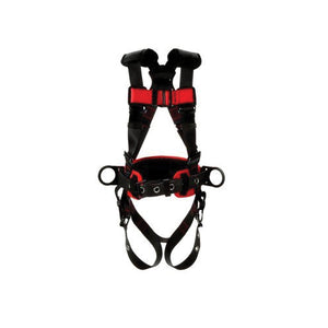 3M Protecta Fall Protection 840779-15939 Positioning Harness, M to L, 420 lb Load, Polyester Strap, Tongue Leg Strap Buckle, Pass-Thru Chest Strap Buckle, Steel Hardware, Black