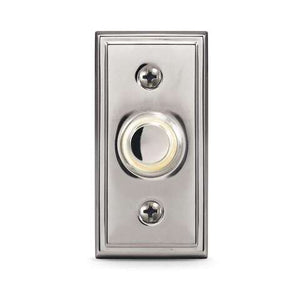 Heath Zenith Satin Nickel Silver Metal Wired Pushbutton Doorbell