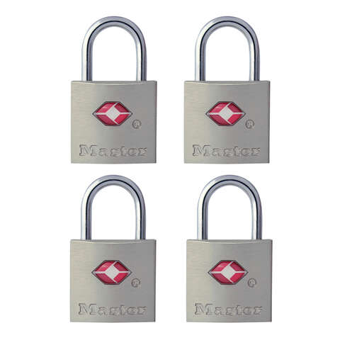 Master Lock 7/8 in. H X 7/16 in. W X 7/8 in. L Steel Key Luggage Lock Keyed Alike