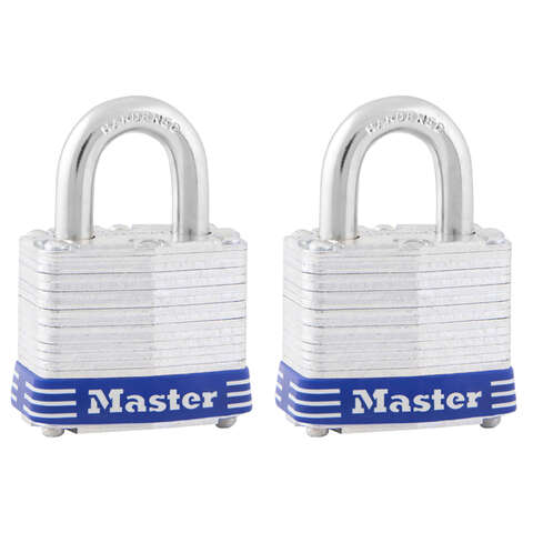 Master Lock 1-5/16 in. H X 1-9/16 in. W Laminated Steel Double Locking Padlock Keyed Alike