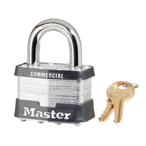 Master Lock 2 in. W Steel Pin Tumbler Padlock Keyed Alike