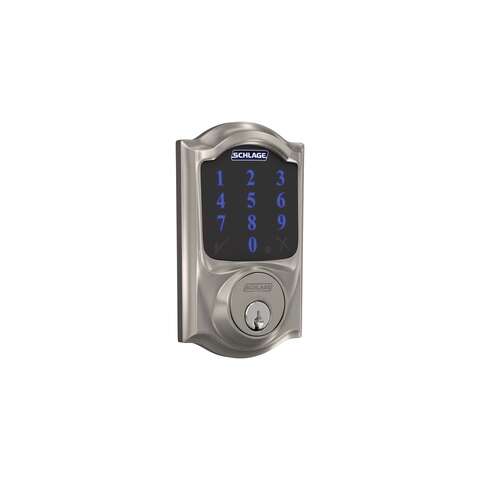 Schlage Satin Nickel Zinc Deadbolt w/Alarm