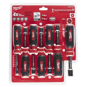 Milwaukee Assorted in. SAE Hollow Shaft Nut Driver Set 7 in. L 7 pc