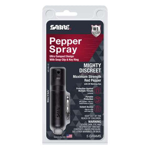Sabre Mighty Discreet Black Plastic Pepper Spray
