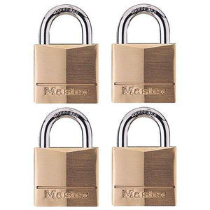 Master Lock 1-9/16 in. W Brass 4-Pin Tumbler Padlock Keyed Alike