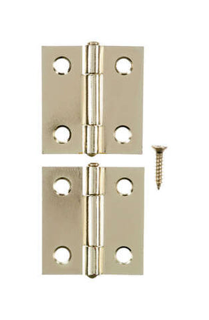 Ace 2.75 in. W X 1-1/2 in. L Bright Brass Brass Narrow Hinge 2 pk