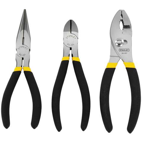 Stanley 3 pc Drop Forged Steel Pliers Set 6 in. L