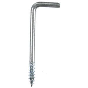 Ace Small Zinc-Plated Silver Steel 1.375 in. L Square Bend Screw Hook 10 lb 10 pk