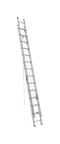 Werner 28 ft. H Aluminum Extension Ladder Type III 200 lb. capacity