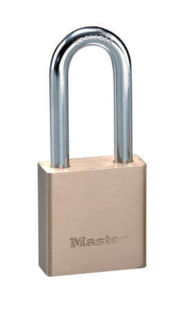 Master Lock 1-9/16 in. H X 3/4 in. W X 1-3/4 in. L Brass 5-Pin Cylinder Padlock