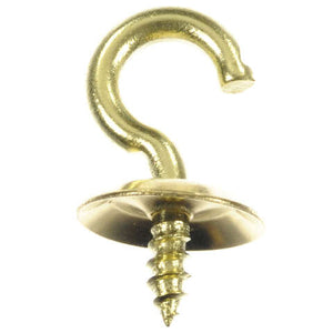 Ace Small Polished Brass Green Brass 0.1875 in. L Cup Hook 8 lb 6 pk